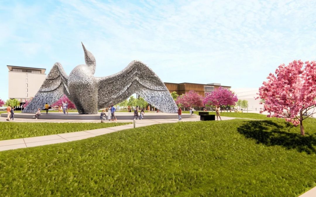 Meet the latest St. Paul icon: A nearly three-story tall loon statue (no lasers included)!