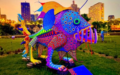 DNMI: Fantastical Alebrijes Sculptures Take Over Raspberry Island